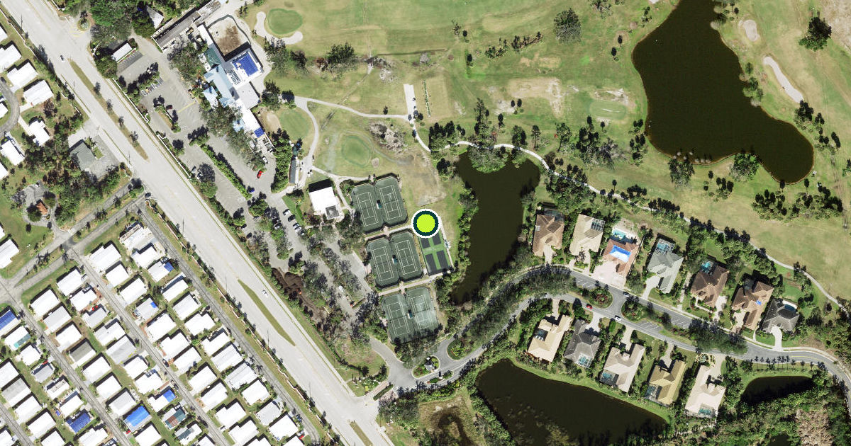 Satellite view of Sarasota County Pickleball Courts