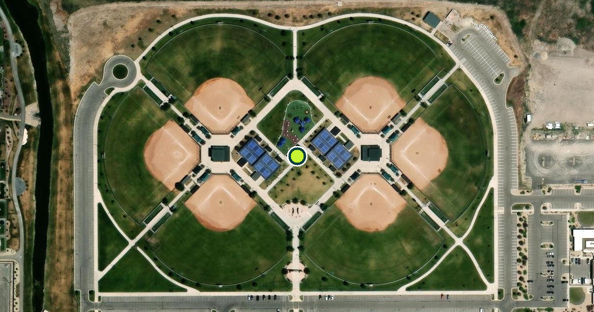 Satellite view of Saratoga Springs Pickleball Courts