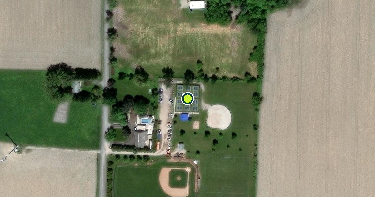 Satellite view of Sarnia Pickleball Courts