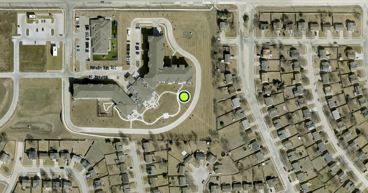 Satellite view of Sarpy County Pickleball Courts