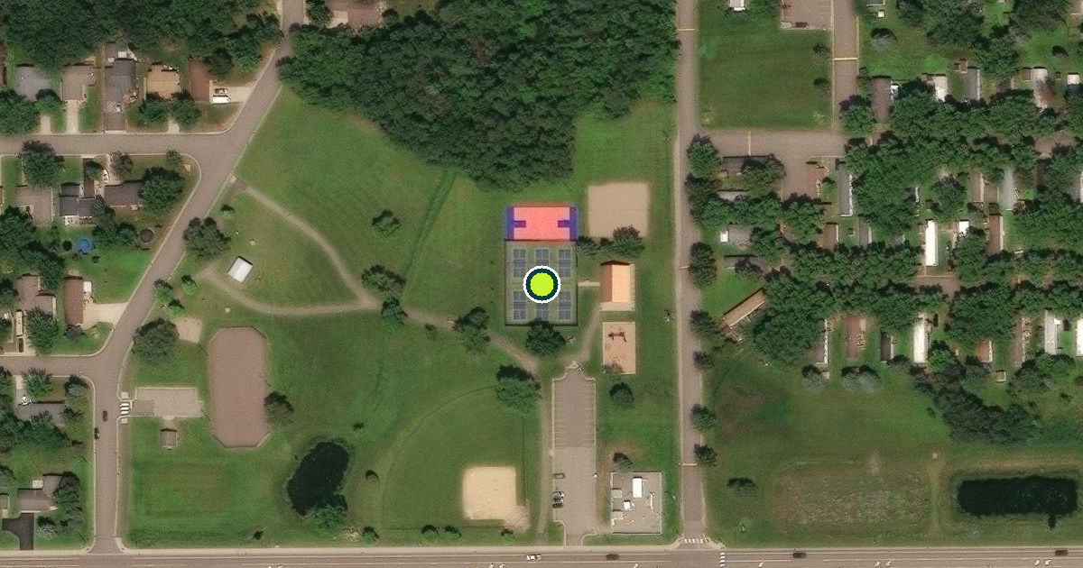 Satellite view of Sartell Pickleball Courts