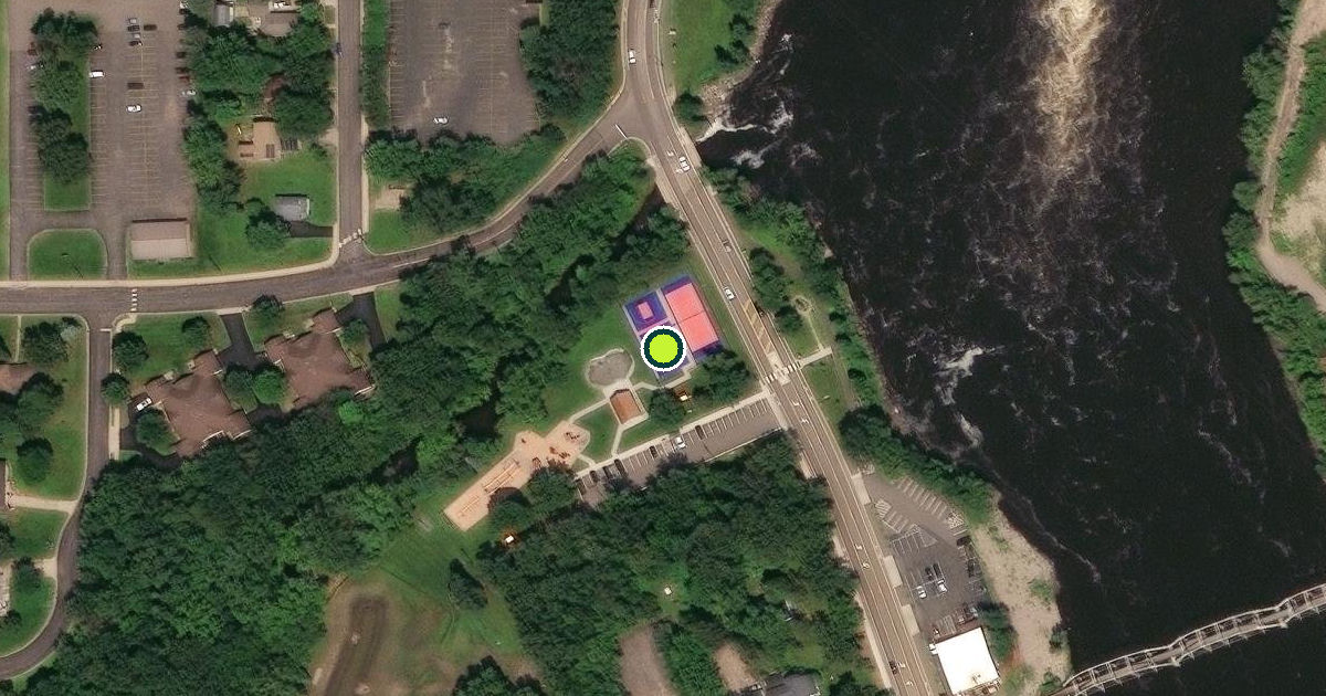 Satellite view of Sartell Pickleball Courts