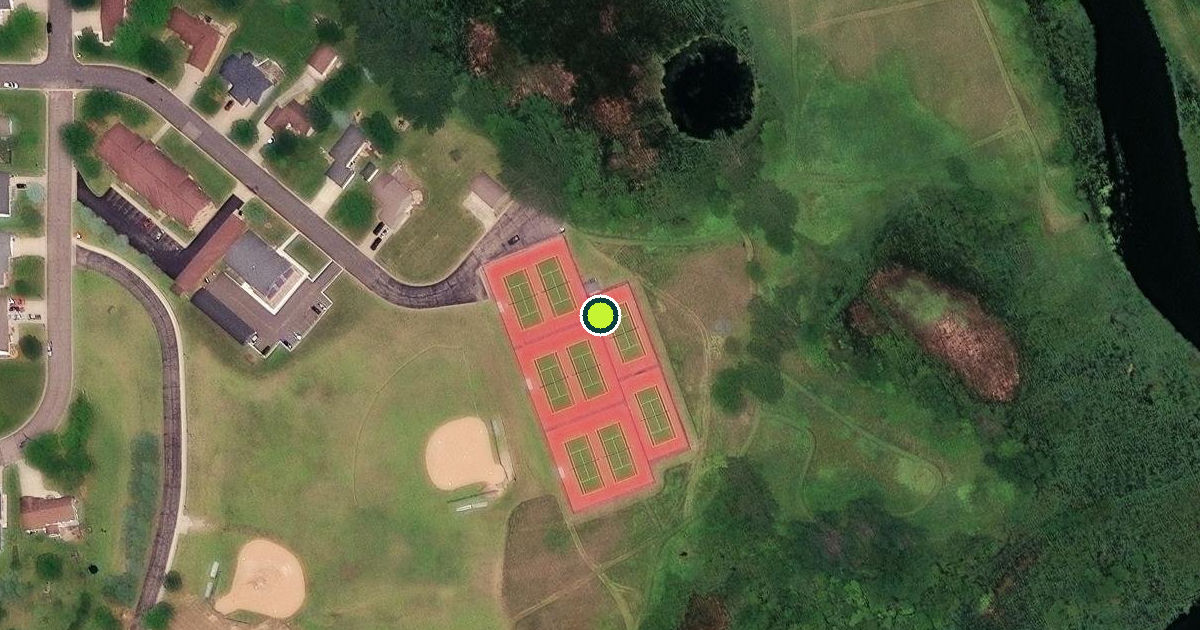 Satellite view of Sauk Centre Pickleball Courts
