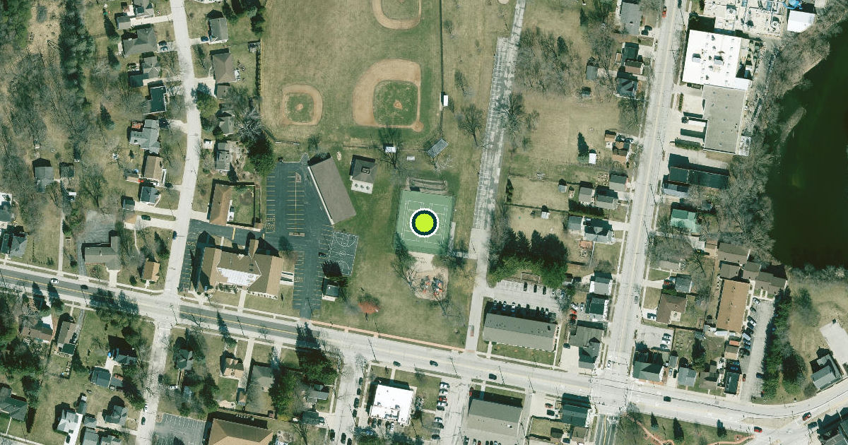 Satellite view of Saukville Pickleball Courts