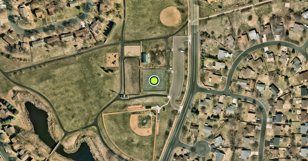 Satellite view of Savage Pickleball Courts