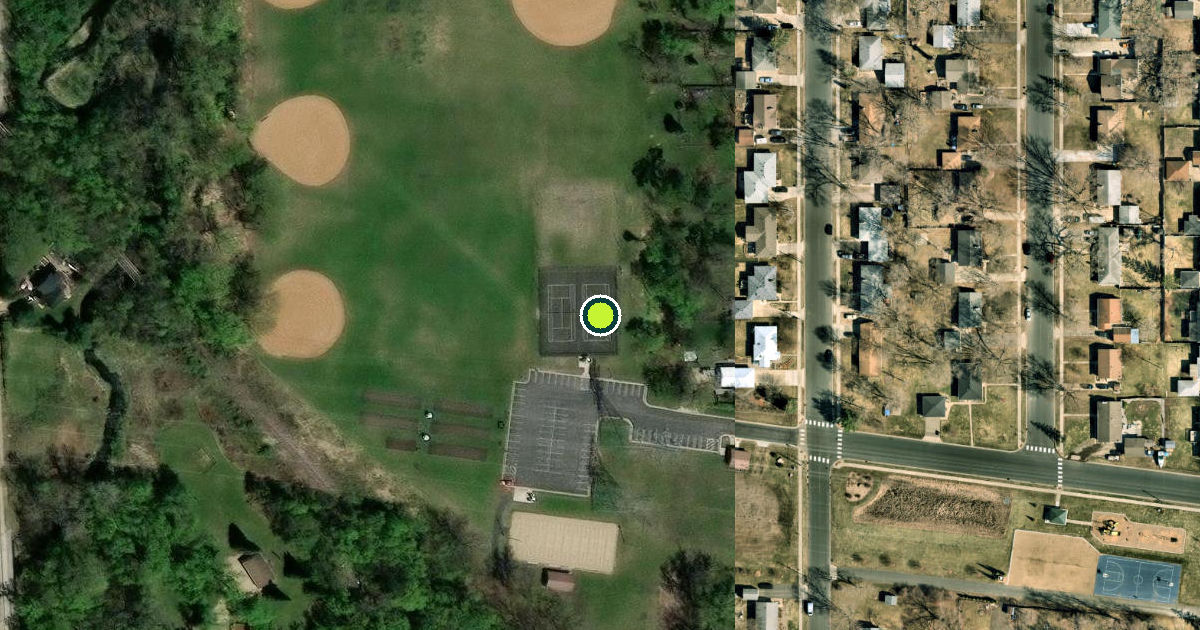 Satellite view of Savage Pickleball Courts