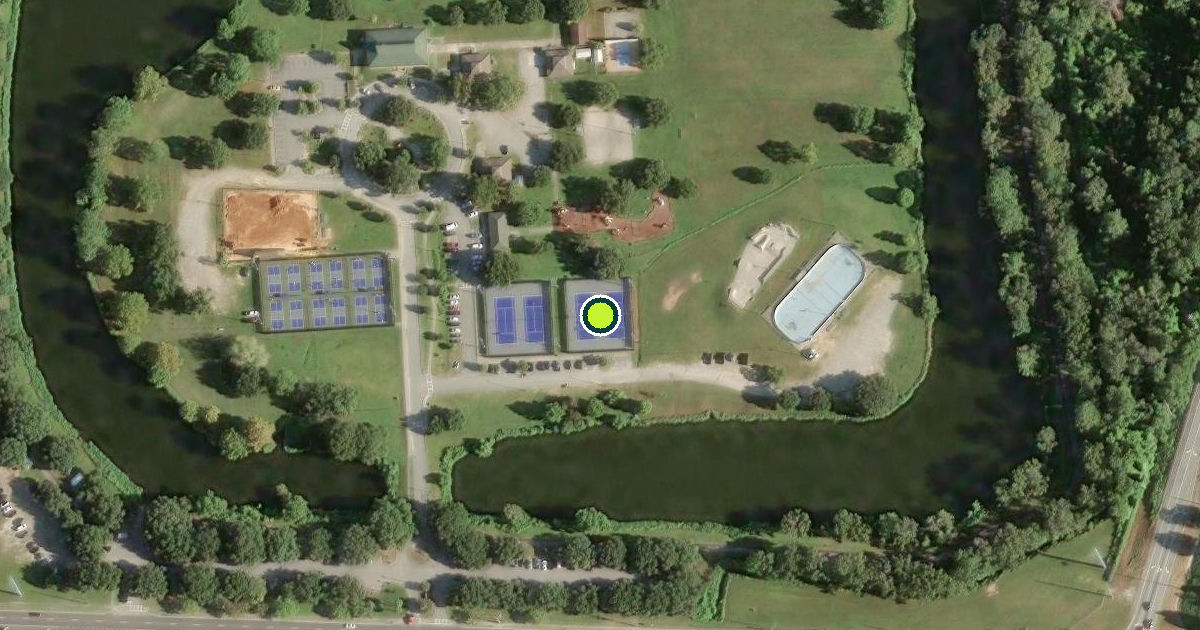 Satellite view of Savannah Pickleball Courts