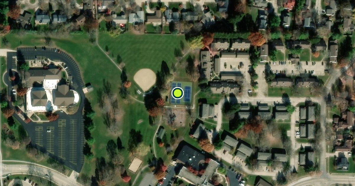 Satellite view of Savoy Pickleball Courts