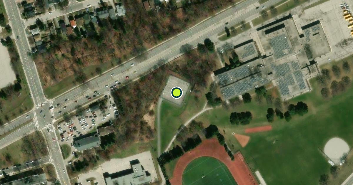 Satellite view of Scarborough Pickleball Courts
