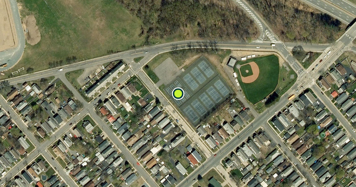 Satellite view of Schenectady County Pickleball Courts
