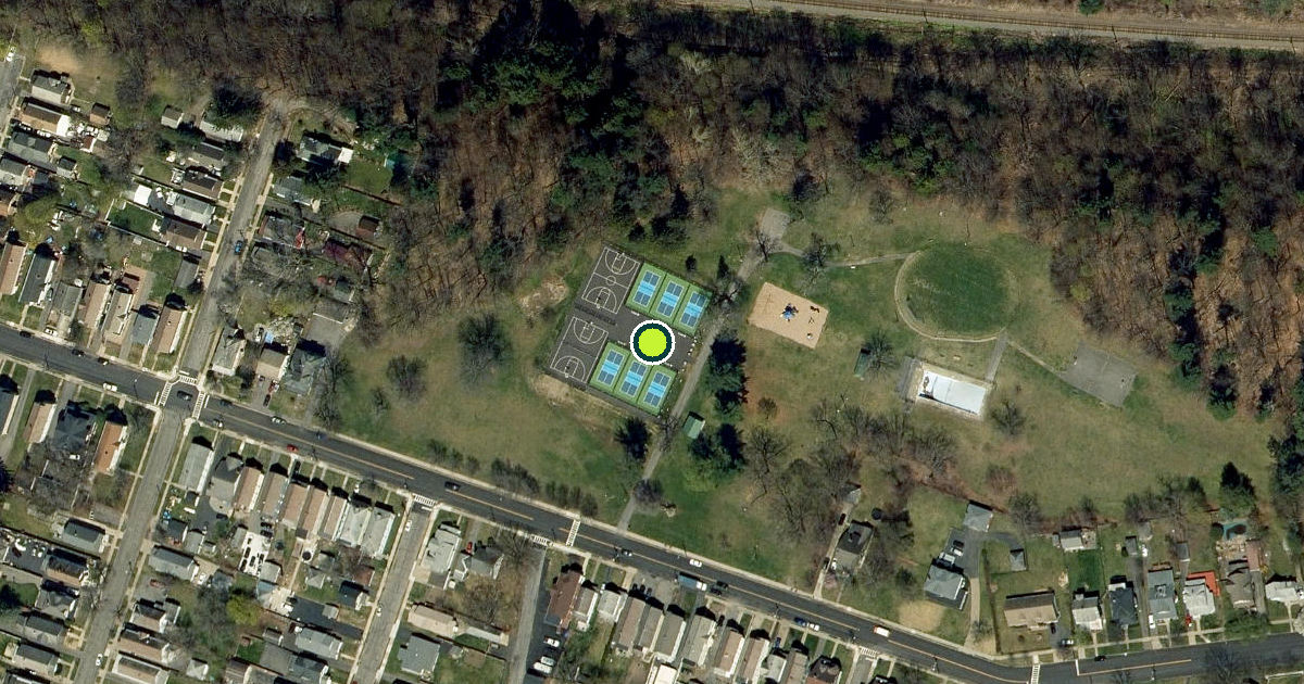 Satellite view of Schenectady County Pickleball Courts