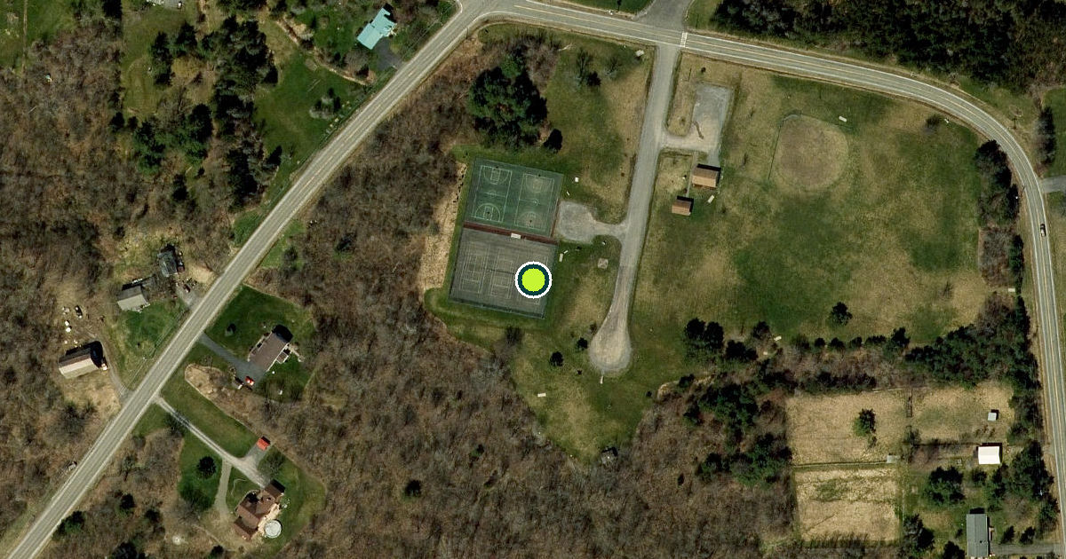 Satellite view of Schenectady County Pickleball Courts