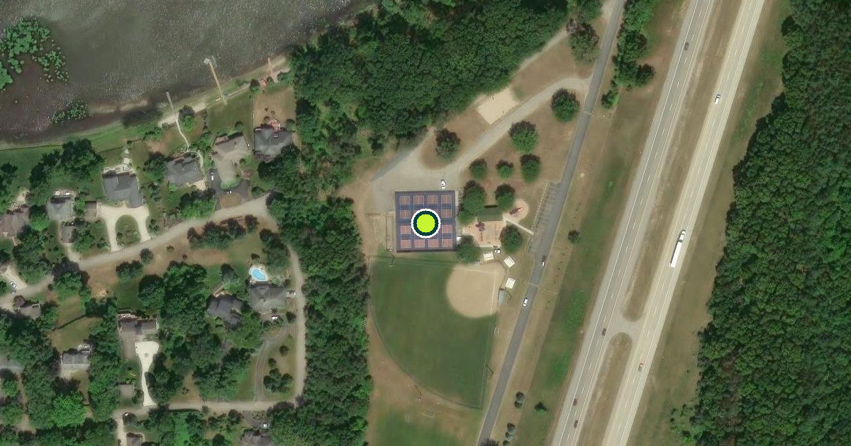 Satellite view of Schultz Park Pickleball Courts