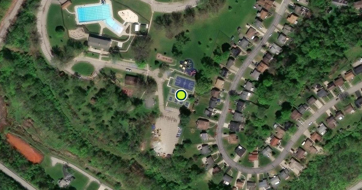Satellite view of Scott Township Pickleball Courts