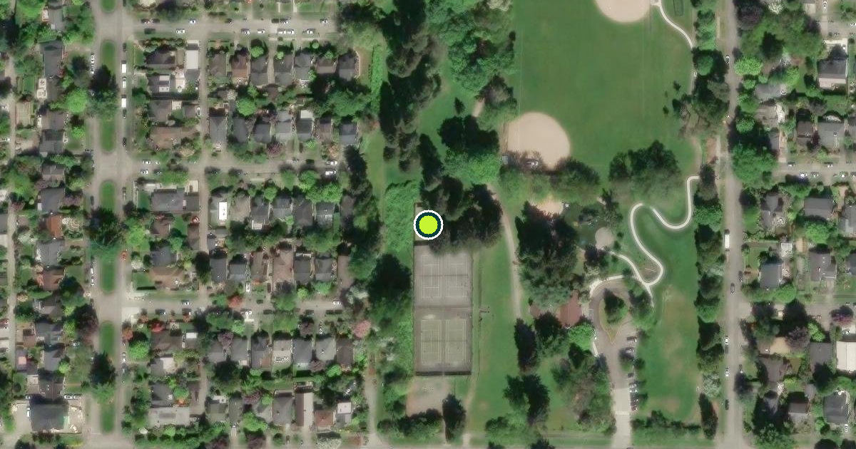 Satellite view of Seattle Pickleball Courts