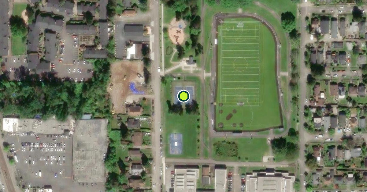 Satellite view of Seattle Pickleball Courts