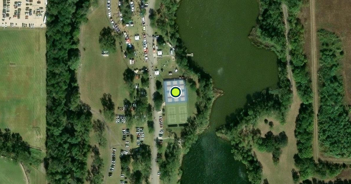 Satellite view of Sedgwick County Park Pickleball Courts