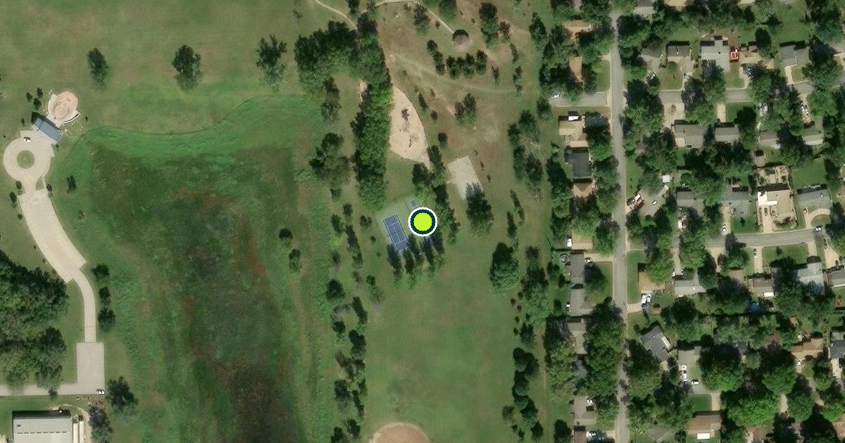 Satellite view of Sedgwick County Pickleball Courts