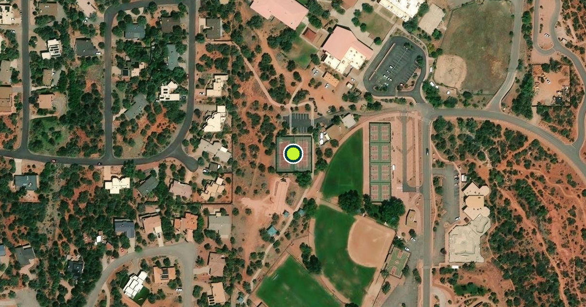 Satellite view of Sedona Pickleball Courts