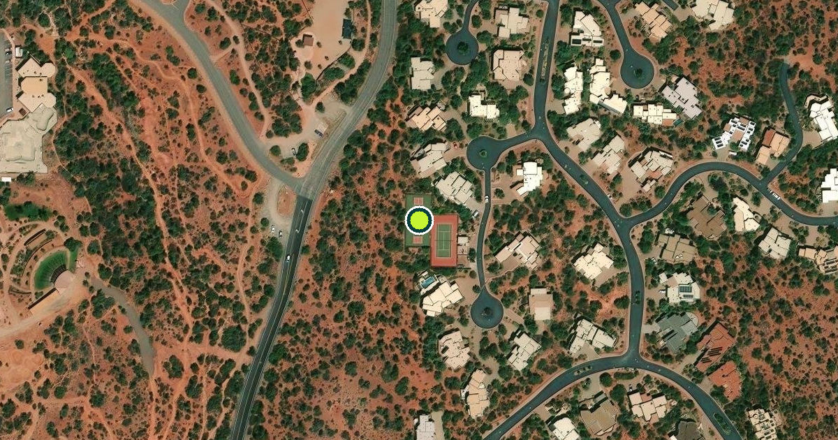 Satellite view of Sedona Pickleball Courts