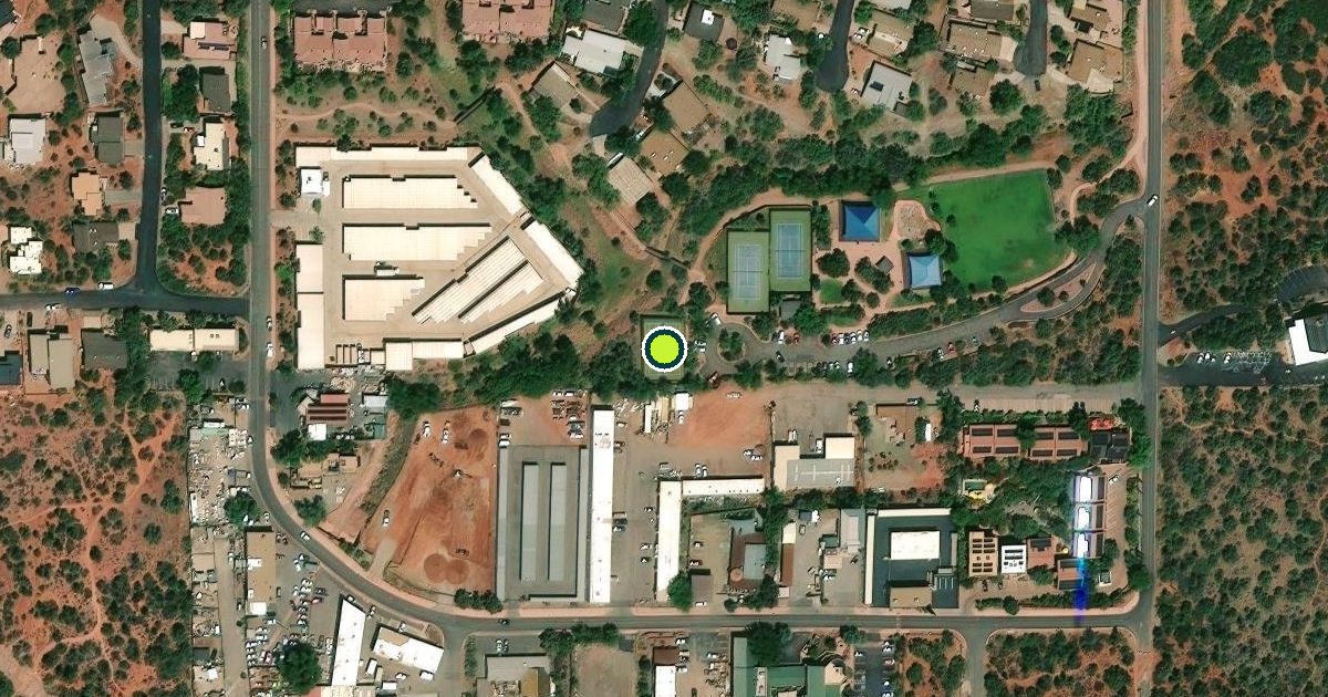 Satellite view of Sedona Pickleball Courts