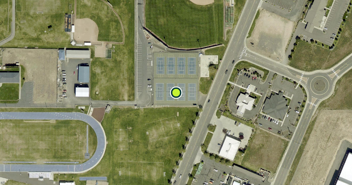Satellite view of Selah Pickleball Courts