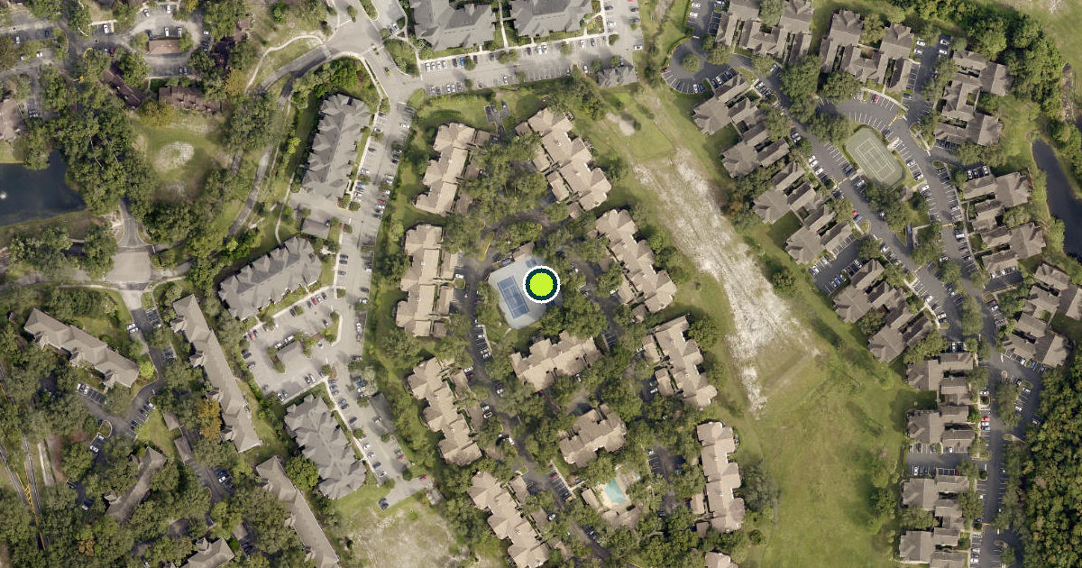 Satellite view of Seminole County Pickleball Courts
