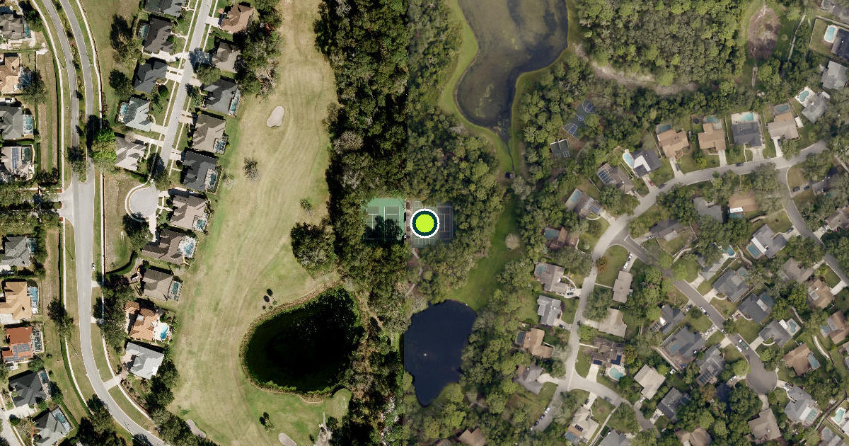 Satellite view of Seminole County Pickleball Courts