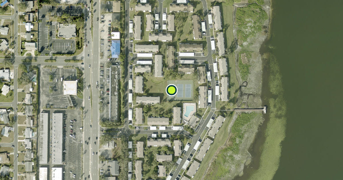 Satellite view of Seminole Pickleball Courts