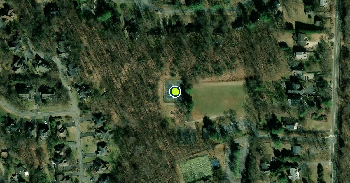 Satellite view of Seven Locks Local Park Pickleball Courts