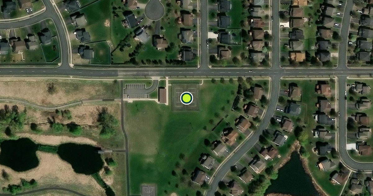 Satellite view of Shakopee Pickleball Courts