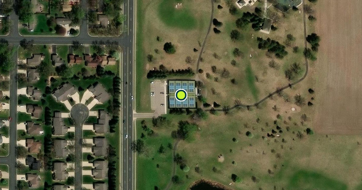 Satellite view of Shakopee Pickleball Courts