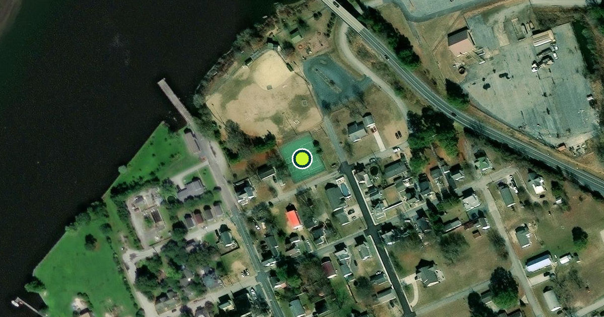 Satellite view of Sharptown Pickleball Courts