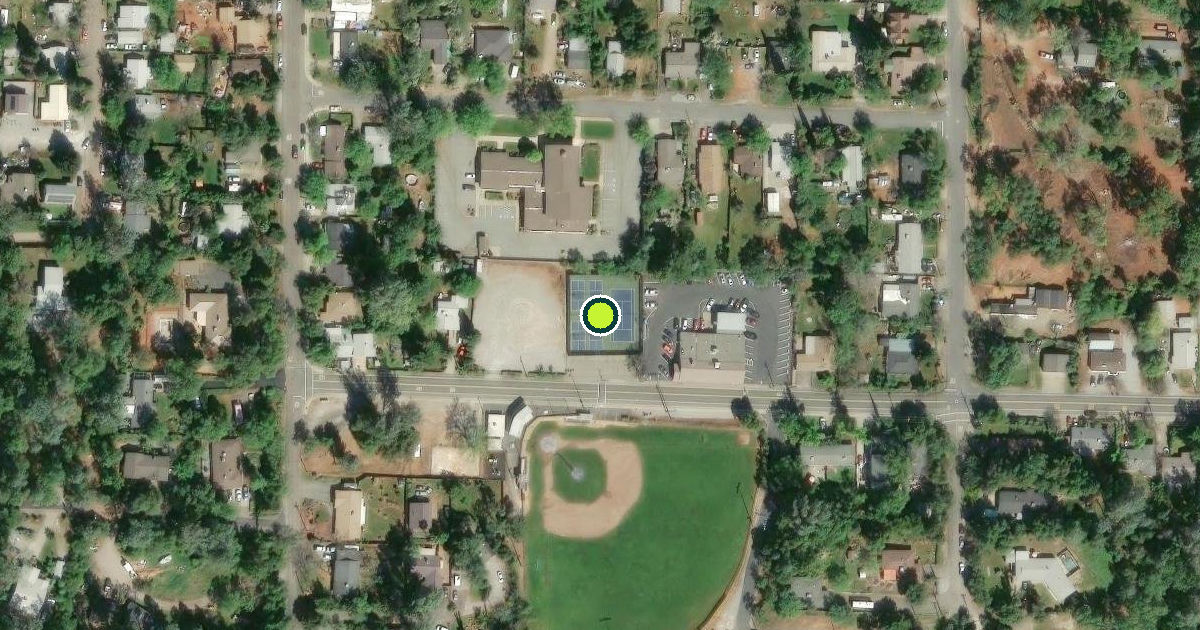 Satellite view of Shasta Lake Pickleball Courts