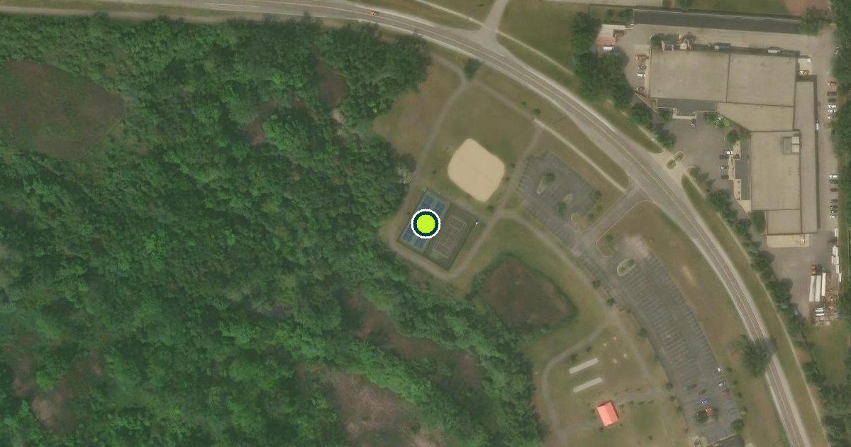 Satellite view of Shelby Charter Township Pickleball Courts