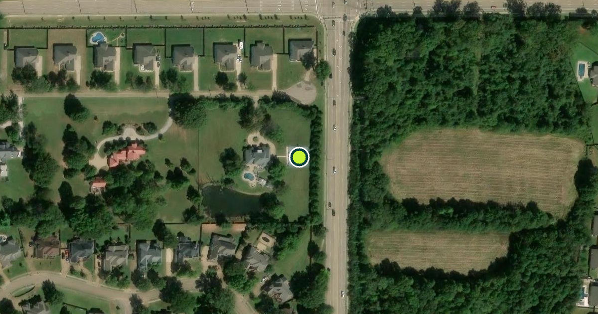 Satellite view of Shelby County Pickleball Courts