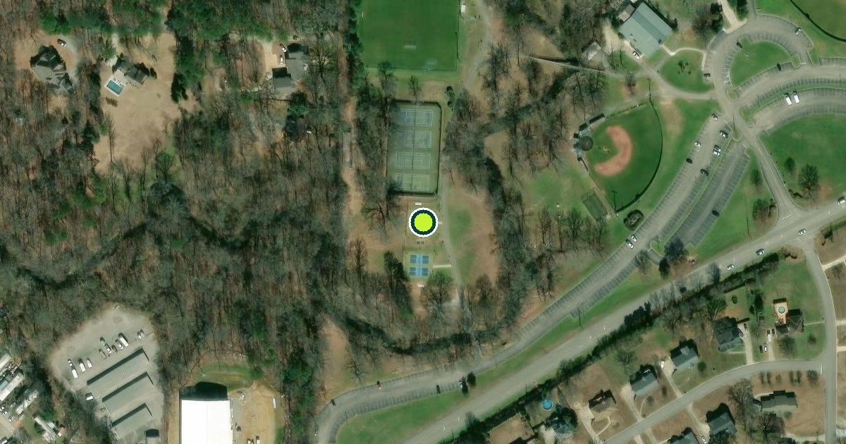 Satellite view of Shelby County Pickleball Courts