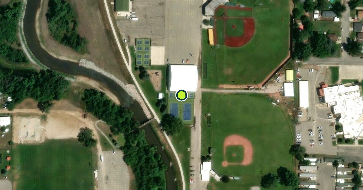 Satellite view of Sheridan Pickleball Courts