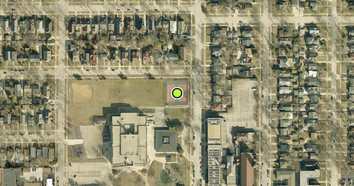 Satellite view of Shorewood Pickleball Courts