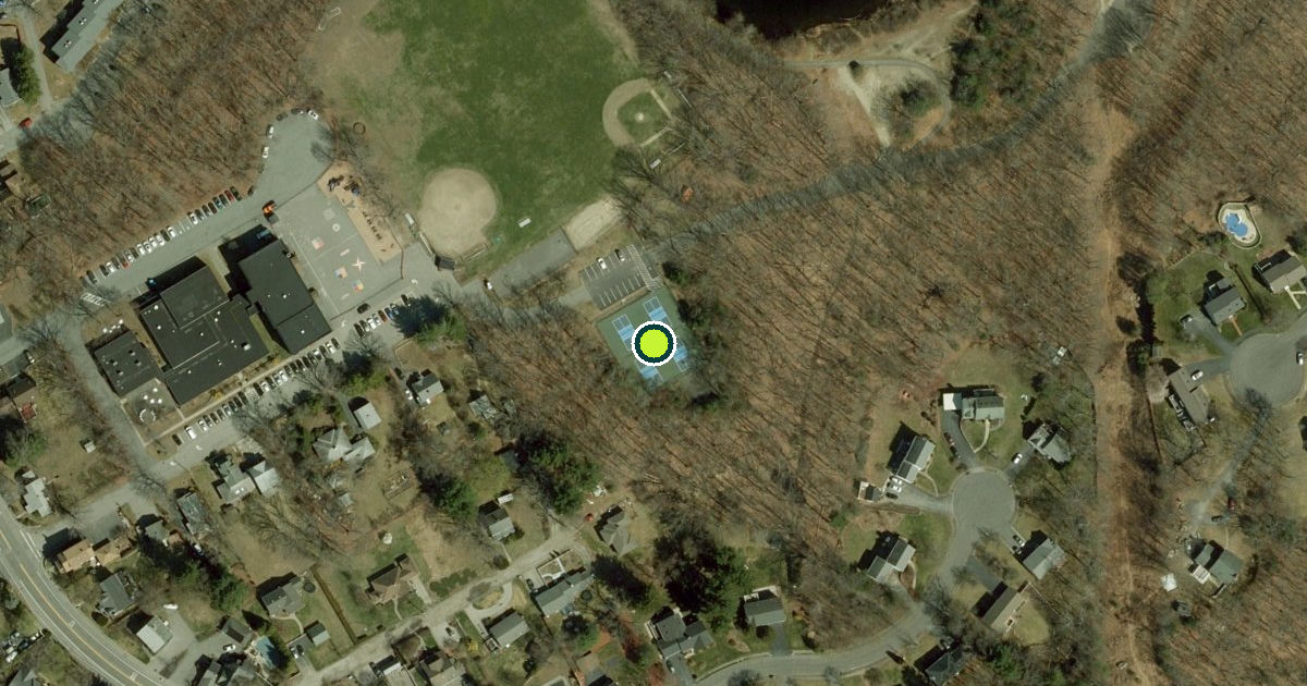 Satellite view of Shrewsbury Pickleball Courts