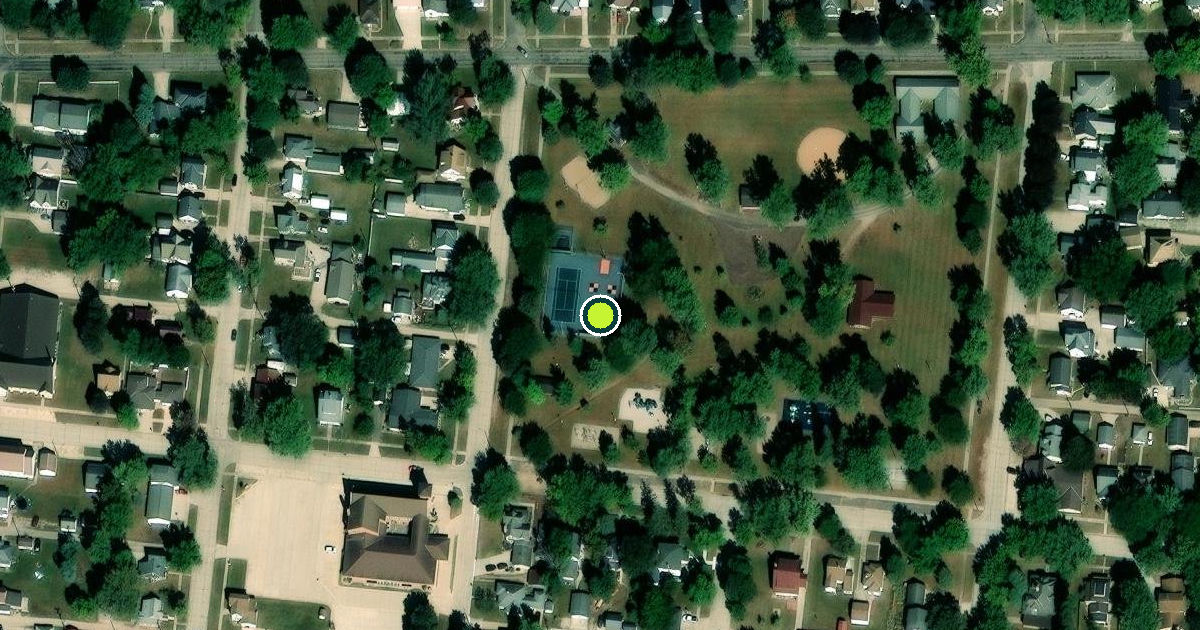 Satellite view of Sibley Pickleball Courts