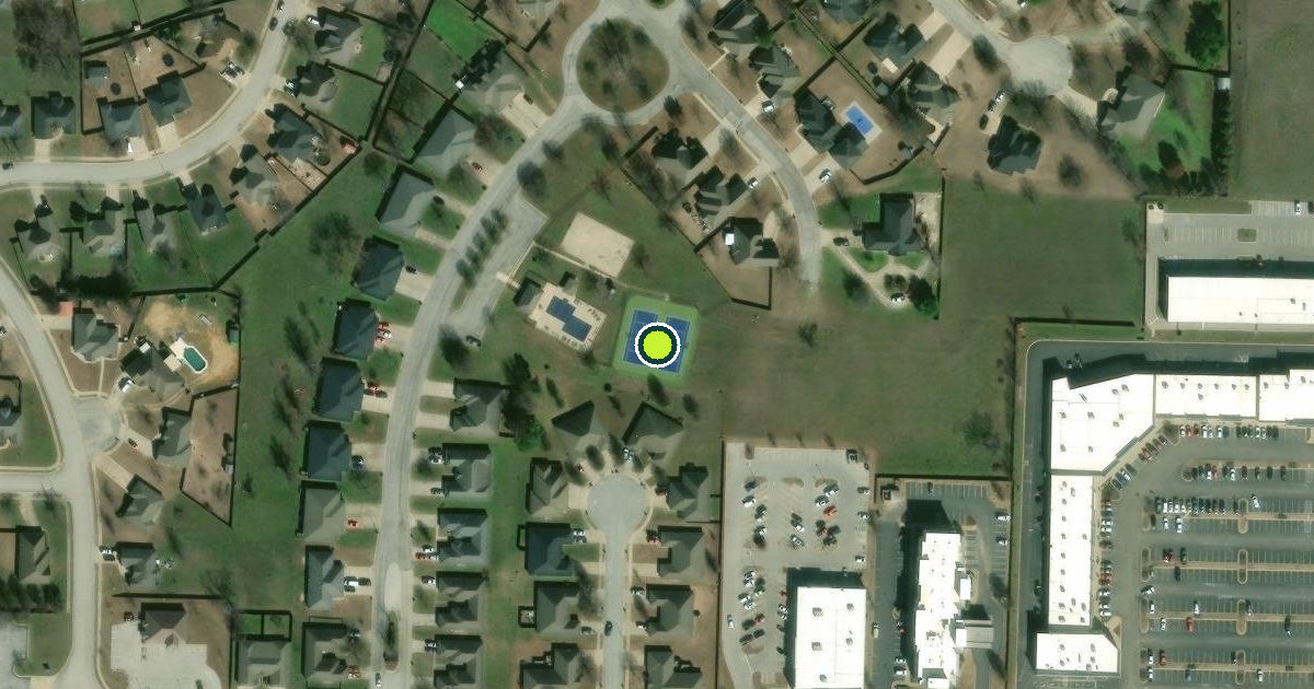 Satellite view of Siloam Springs Pickleball Courts