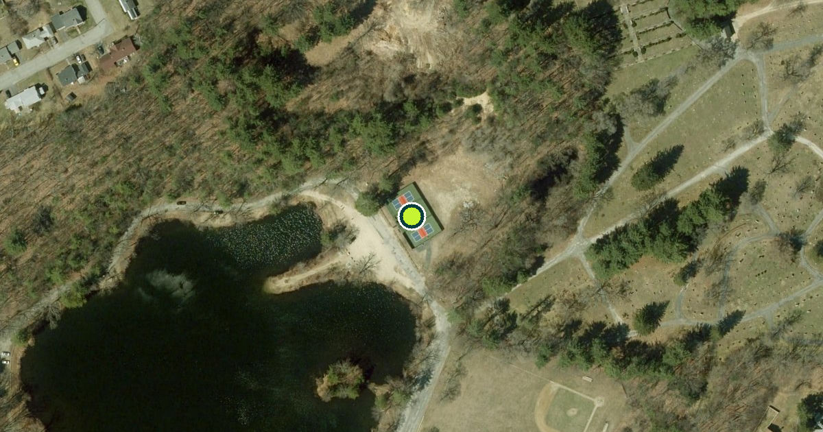 Satellite view of Silver Lake Park Pickleball Courts