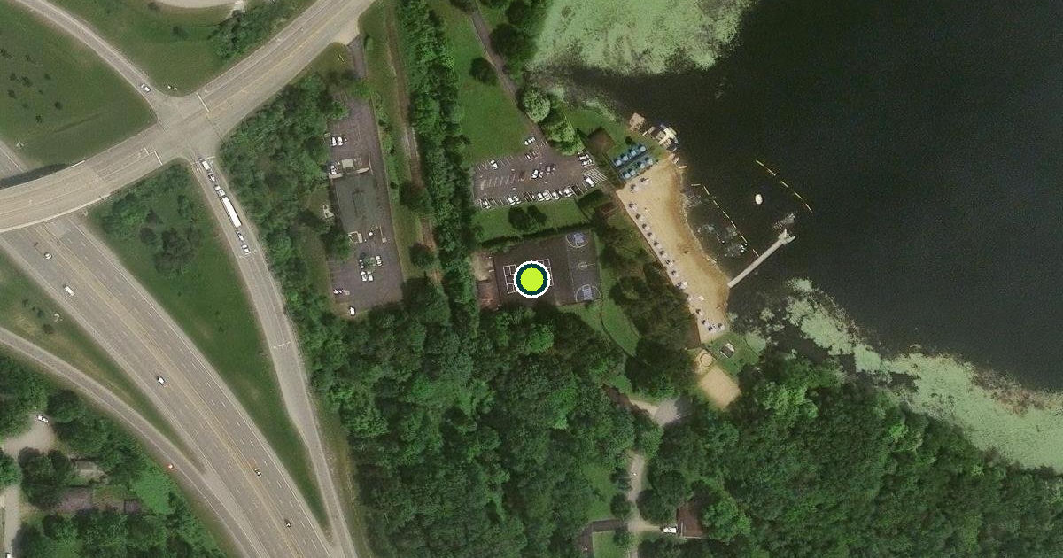Satellite view of Silver Lake Pickleball Courts