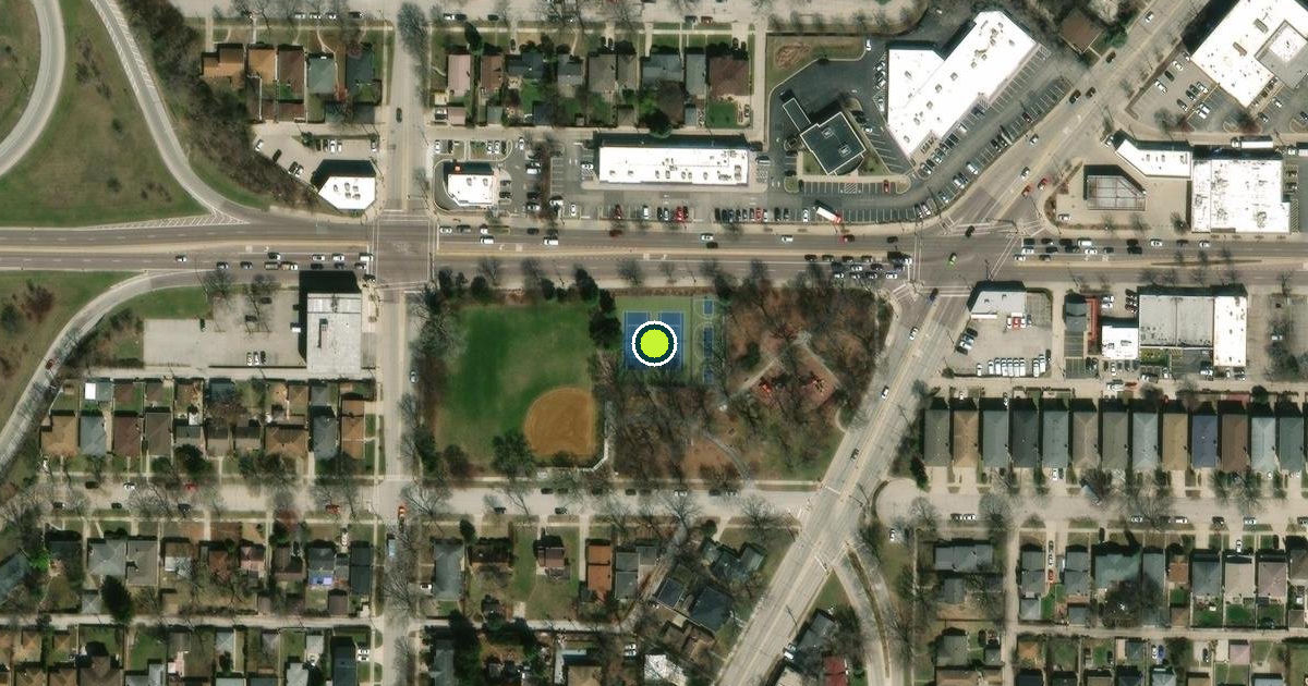Satellite view of Skokie Pickleball Courts