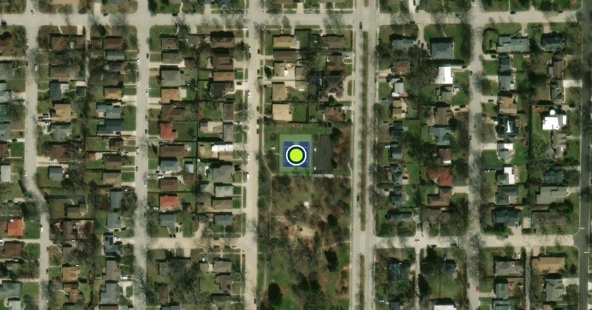 Satellite view of Skokie Pickleball Courts