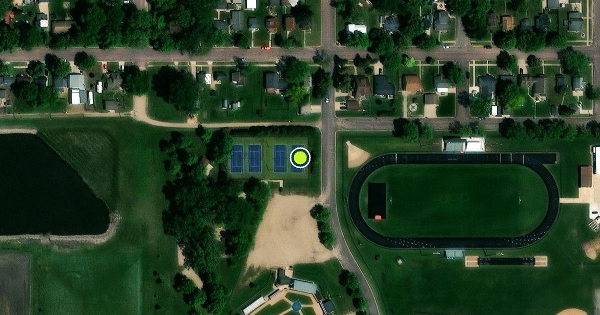 Satellite view of Sleepy Eye Pickleball Courts