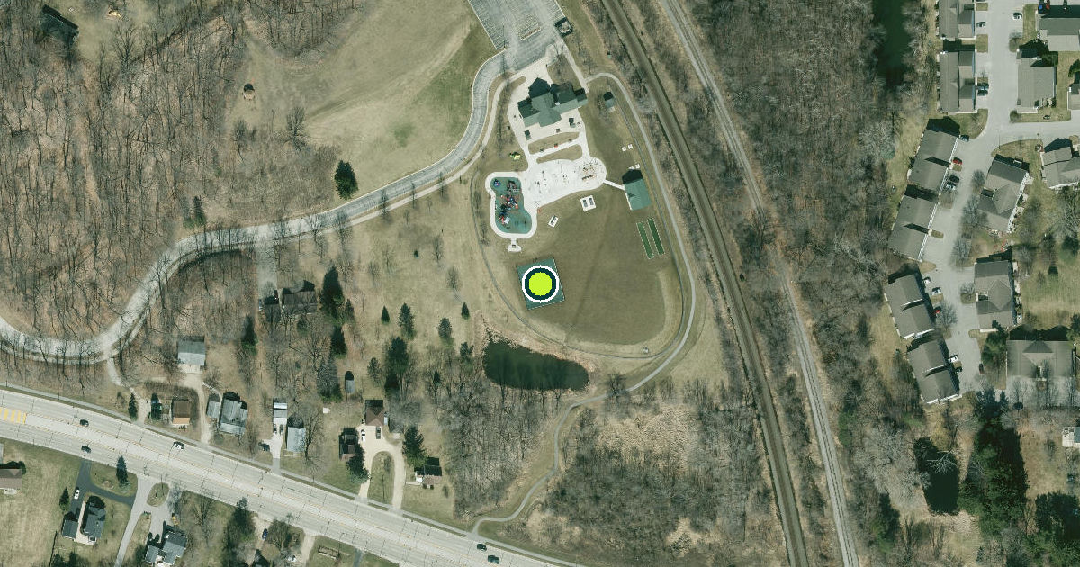 Satellite view of Slinger Pickleball Courts