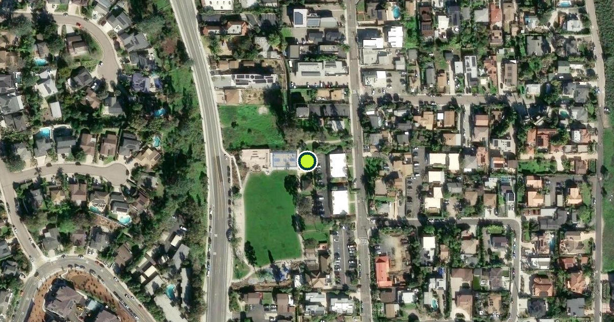 Satellite view of Solana Beach Pickleball Courts
