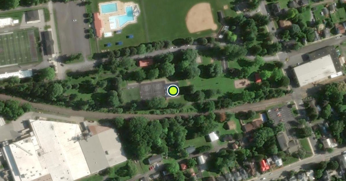 Satellite view of Soldiers and Sailors Memorial Park Pickleball Courts